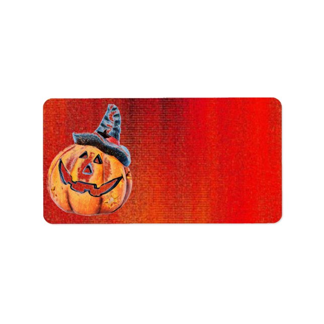 Halloween Pumpkin Address Label (Front)