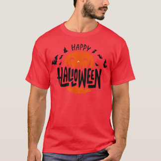 Halloween Pumpkin And Bats, Jack O Lantern Trick O T-Shirt