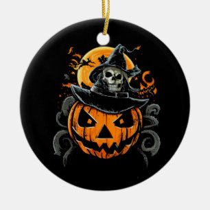 Halloween/pumpkin/autumn/fall ceramic ornament