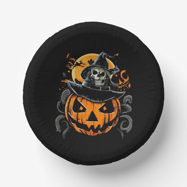 Halloween/pumpkin/autumn/fall  paper plate (Front)