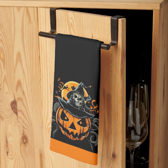 Halloween/pumpkin/autumn/fall  tea towel (Thirds Fold)