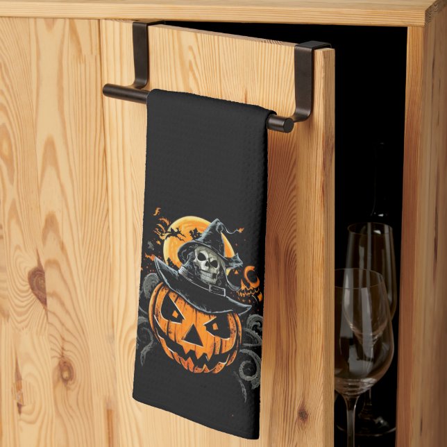 Halloween/pumpkin/autumn/fall  tea towel (Thirds Fold)