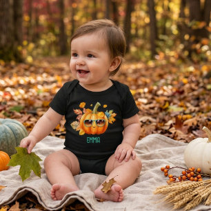 Halloween Pumpkin Baby Personalised Fall Outfit Bodysuit