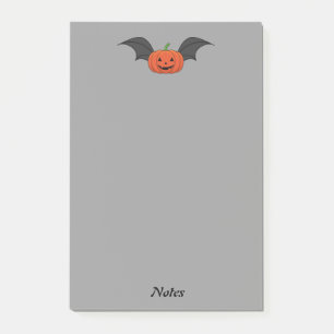 Halloween Pumpkin Bat Add Text Post-it Notes
