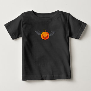 Halloween pumpkin bat baby T-Shirt