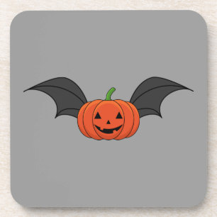 Halloween Pumpkin Bat Coaster