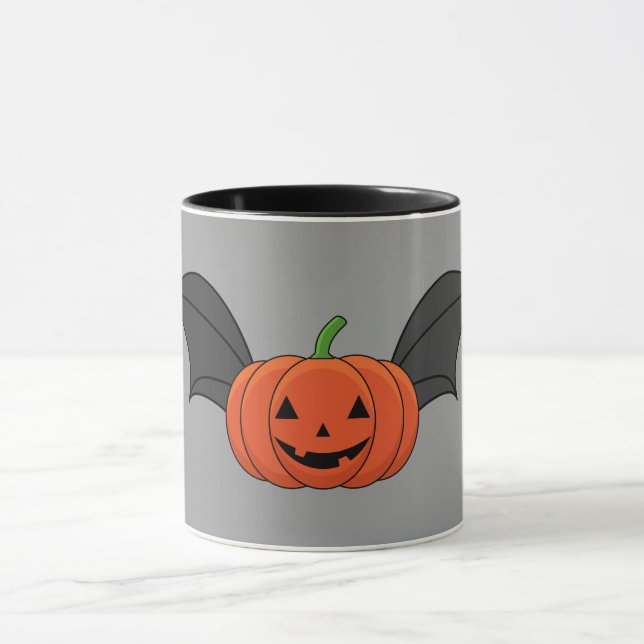 Halloween Pumpkin Bat Mug (Center)