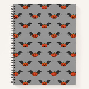 Halloween Pumpkin Bat Notebook