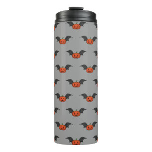 Halloween Pumpkin Bat Thermal Tumbler
