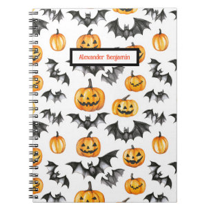 Halloween Pumpkin Bats Notebook