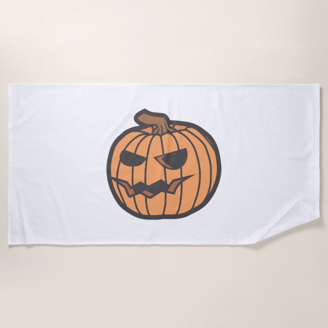 Halloween pumpkin                              beach towel (Front)