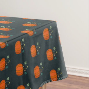 Halloween Pumpkin Black Tablecloth Fall Home Decor