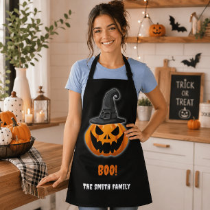 Halloween Pumpkin “BOO!” – Personalised Name Apron