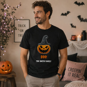Halloween Pumpkin “BOO!” – Personalised Name T-Shirt