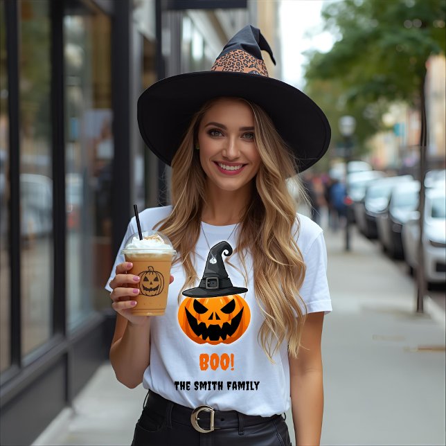 Halloween Pumpkin “BOO!” – Personalised Name T-Shirt (Creator Uploaded)