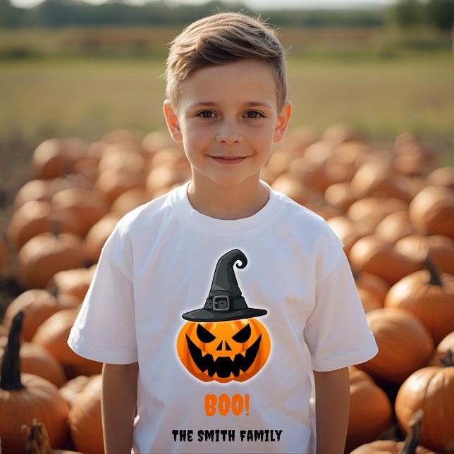 Halloween Pumpkin “BOO!” – Personalised Name T-Shirt (Creator Uploaded)