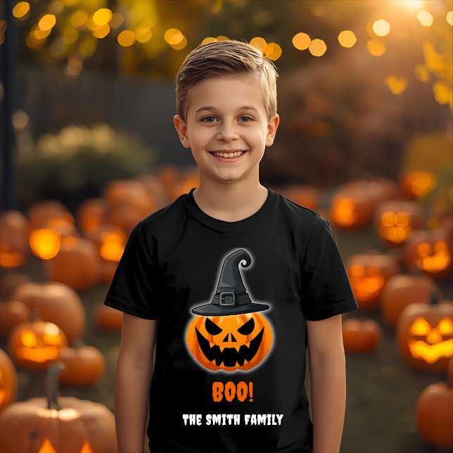 Halloween Pumpkin “BOO!” – Personalised Name T-Shirt (Creator Uploaded)