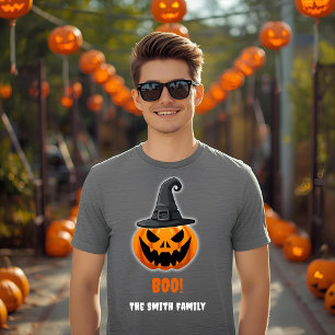Halloween Pumpkin “BOO!” – Personalized Name T-Shirt