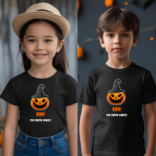 Halloween Pumpkin “BOO!” – Personalized Name Toddler T-Shirt