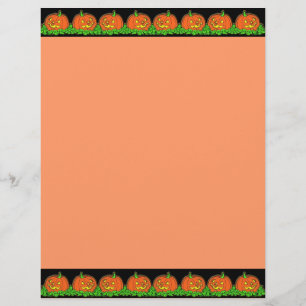 Halloween Pumpkin Border Custom Letterhead