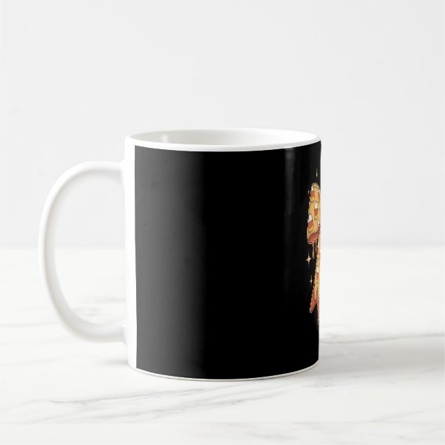 Halloween Pumpkin Bow Candy Corn Coffee Mug (Left)