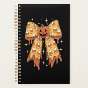 Halloween Pumpkin Bow Candy Corn Planner