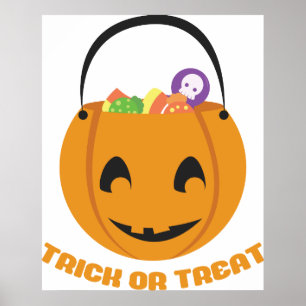 Halloween Pumpkin Bucket Poster