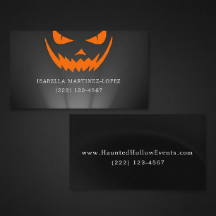 Halloween Pumpkin Business Card
