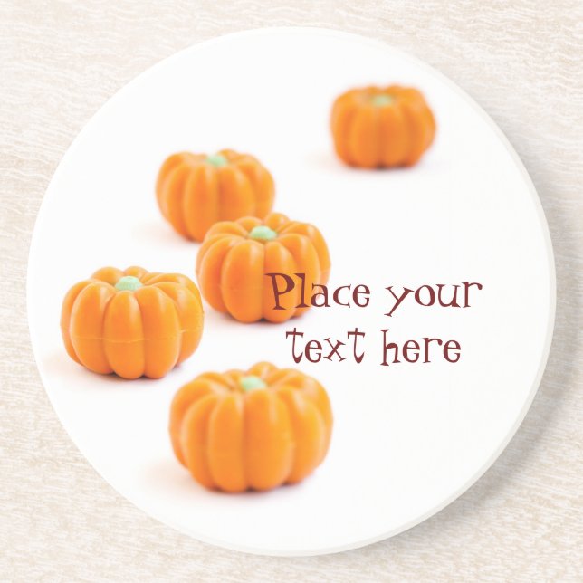 Halloween pumpkin candy coaster (Front)