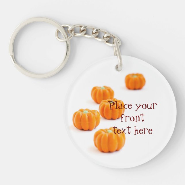 Halloween pumpkin candy key ring (Front)