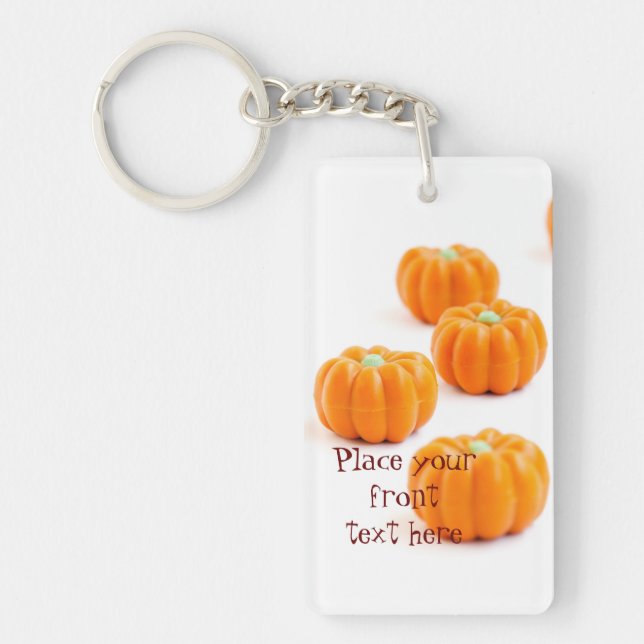 Halloween pumpkin candy key ring (Front)