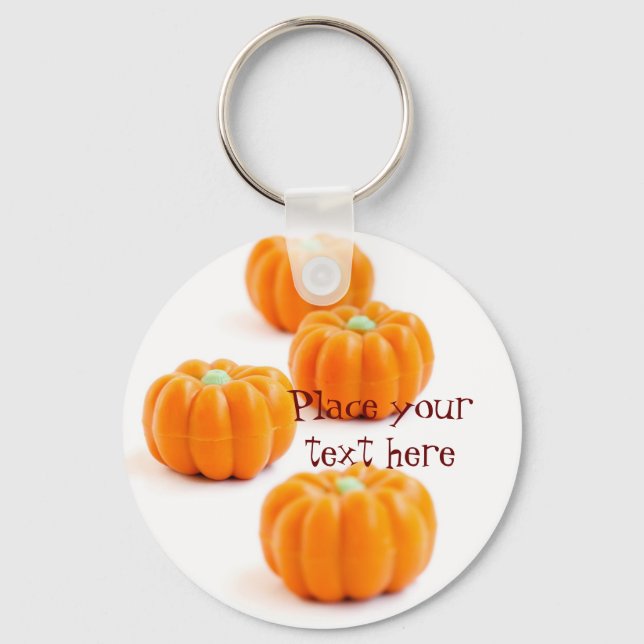 Halloween pumpkin candy key ring (Front)