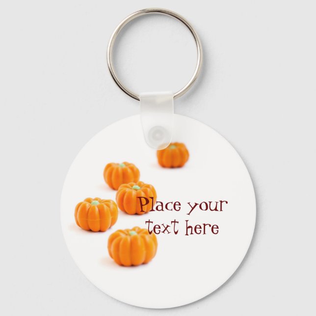 Halloween pumpkin candy key ring (Front)