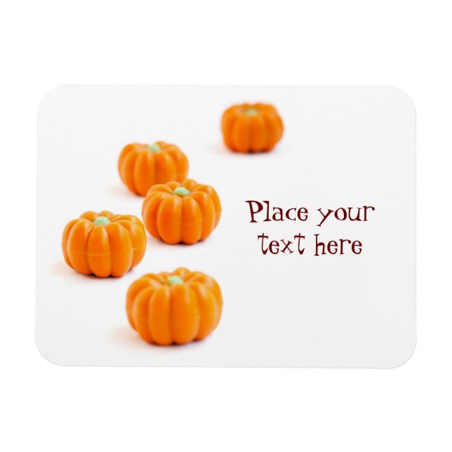 Halloween pumpkin candy magnet (Horizontal)