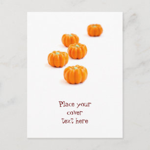 Halloween pumpkin candy postcard