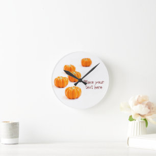 Halloween pumpkin candy round clock