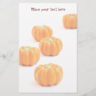 Halloween pumpkin candy stationery