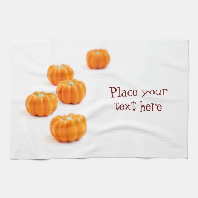Halloween pumpkin candy tea towel (Horizontal)