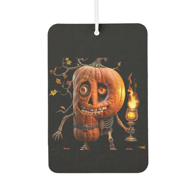 Halloween Pumpkin Car Air Freshener (Front)