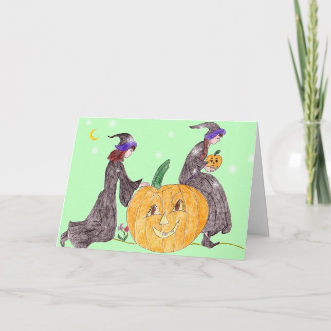 Halloween, Pumpkin Caretakers Card (Front)