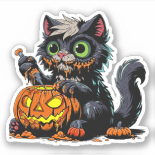 Halloween Pumpkin Carving Cat