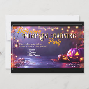 Halloween Pumpkin Carving Party Invitation