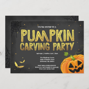 Halloween Pumpkin Carving Party Invitation