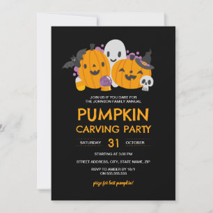 Halloween Pumpkin Carving Party  Invitation