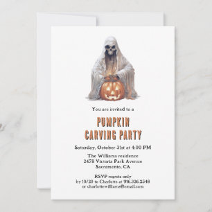 Halloween Pumpkin Carving Party  Invitation