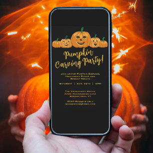 Halloween Pumpkin Carving Party Invitation