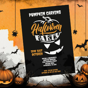 Halloween Pumpkin Carving Party Invitation