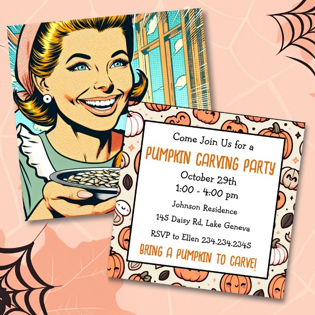 Halloween Pumpkin Carving Party Invitation (Creator Uploaded)
