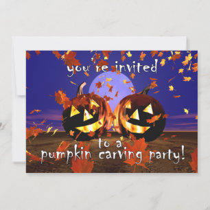 Halloween Pumpkin Carving Party Invitation
