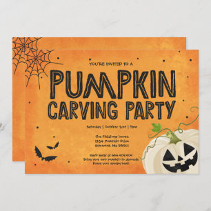 Halloween Pumpkin Carving Party Invitation